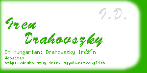 iren drahovszky business card